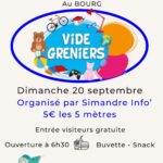 Vide greniers le 20 septembre